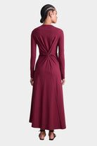 Apiece Apart - Long Sleeve Volta Dress - Black Cherry - Dresses - YUCCA, women’s clothing store Denver, dresses for women.