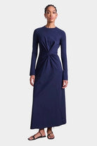 Apiece Apart - Long Sleeve Volta Dress - Navy - Dresses - YUCCA, women’s clothing store Denver, dresses for women.