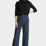 Apiece Apart Merida Pants Navy high rise wide leg trousers styled at YUCCA Denver