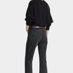 Apiece Apart Softest Silk Cashmere V Neck Black sweater relaxed back view