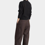 Apiece Apart Softest Tissue Weight Sweater Black relaxed fit back view