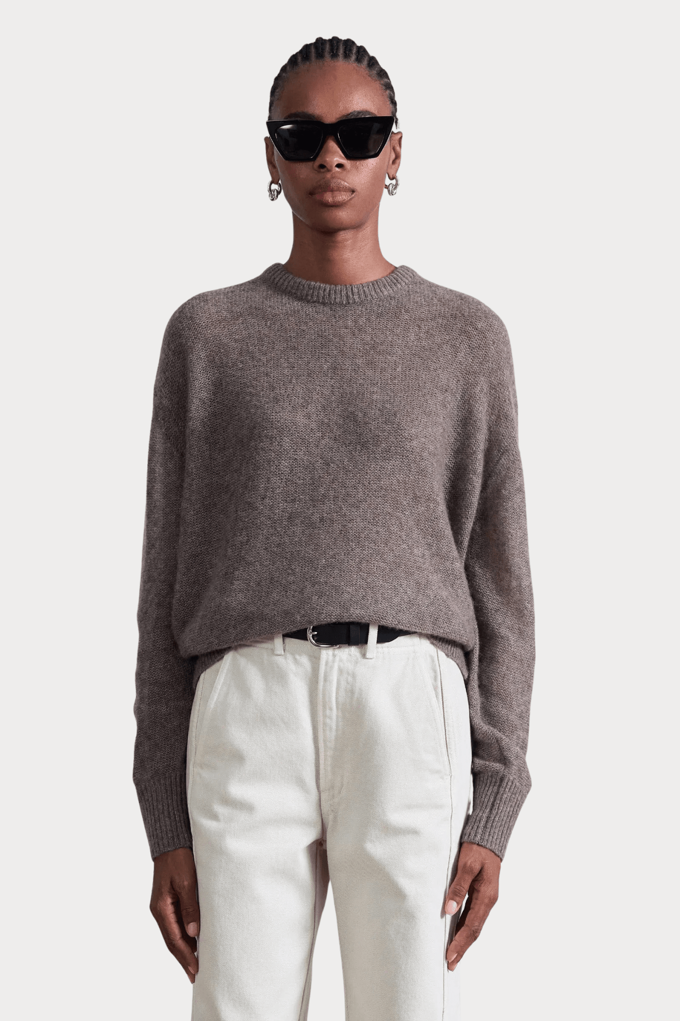Apiece Apart | Softest Tissue Weight Sweater In Hazelnut - SHOP YUCCA Sweater APIECE APART - YUCCA, Yucca store Denver, women’s clothing boutique near me, boutiques Denver, boutiques near me, women’s high quality knitwear.