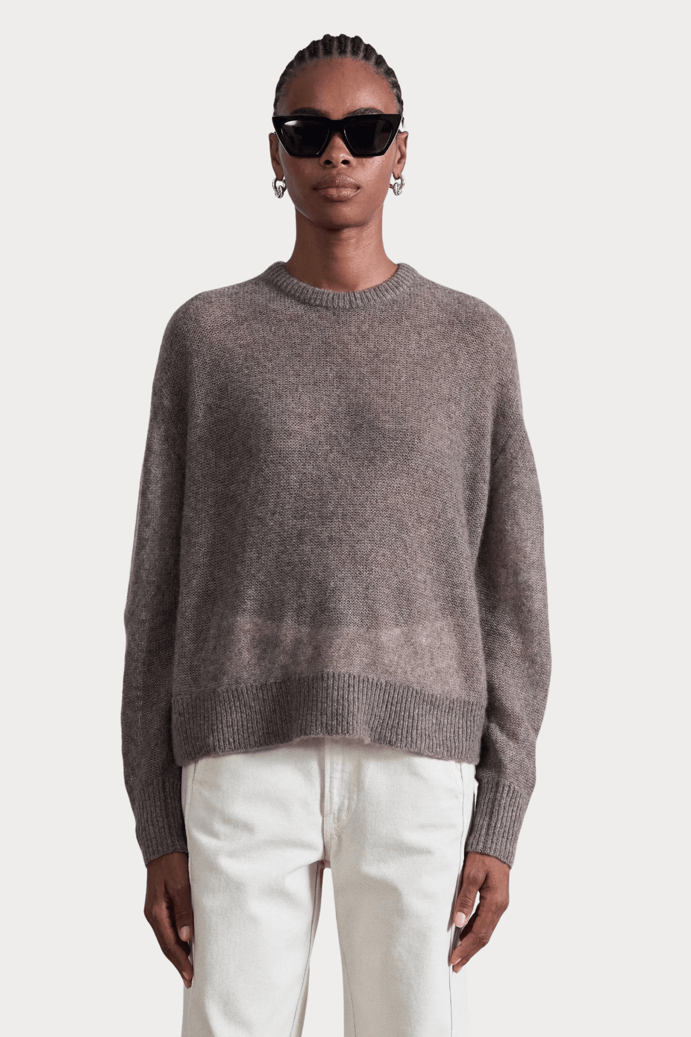 Apiece Apart | Softest Tissue Weight Sweater In Hazelnut - SHOP YUCCA Sweater APIECE APART - YUCCA, Yucca store Denver, women’s clothing boutique near me, boutiques Denver, boutiques near me, women’s high quality knitwear.