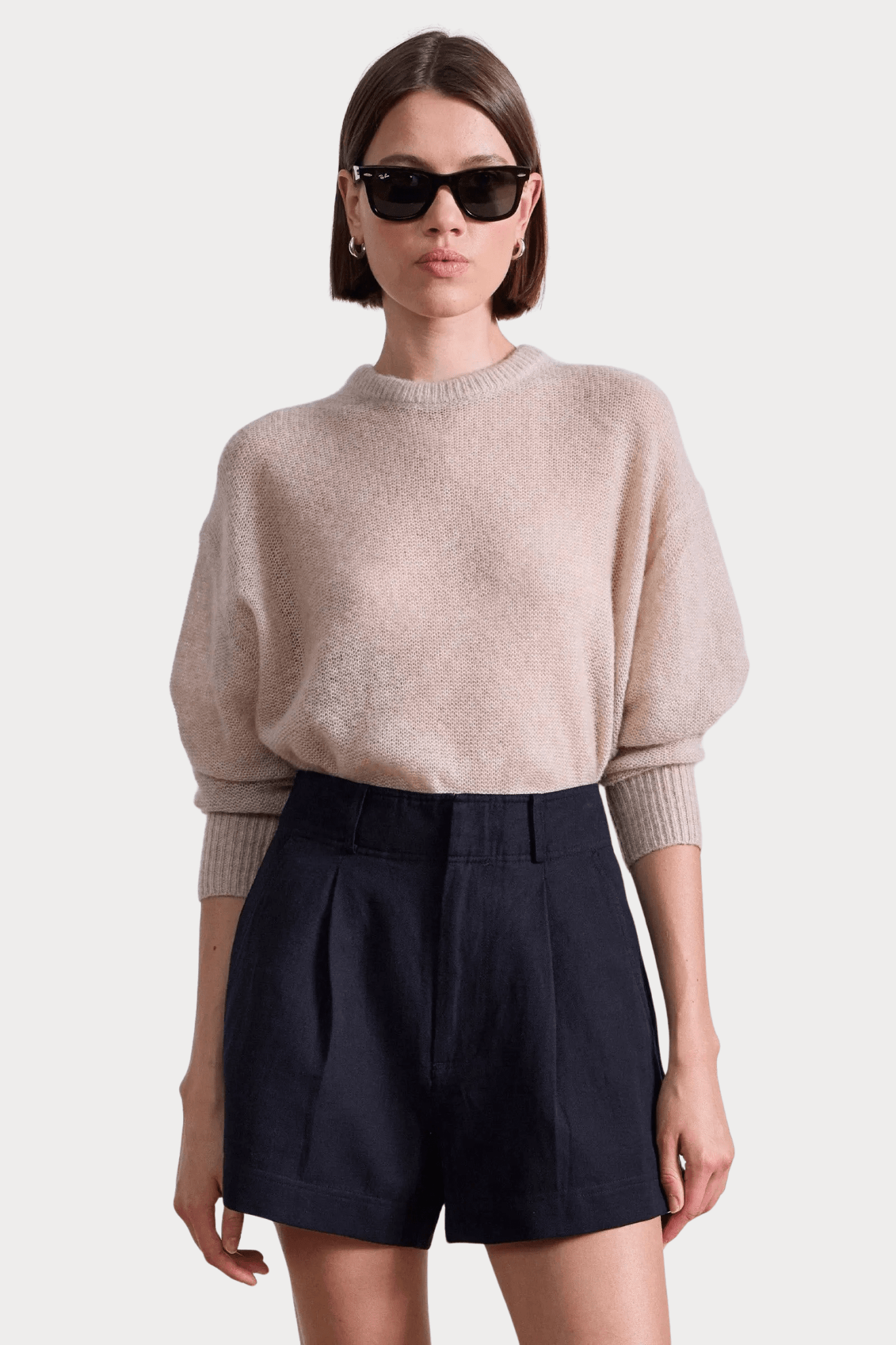 Apiece Apart | Softest Tissue Weight Sweater In Sand - SHOP YUCCA Sweater APIECE APART - YUCCA, Yucca store Denver, women’s clothing boutique near me, boutiques Denver, boutiques near me, women’s high quality knitwear.
