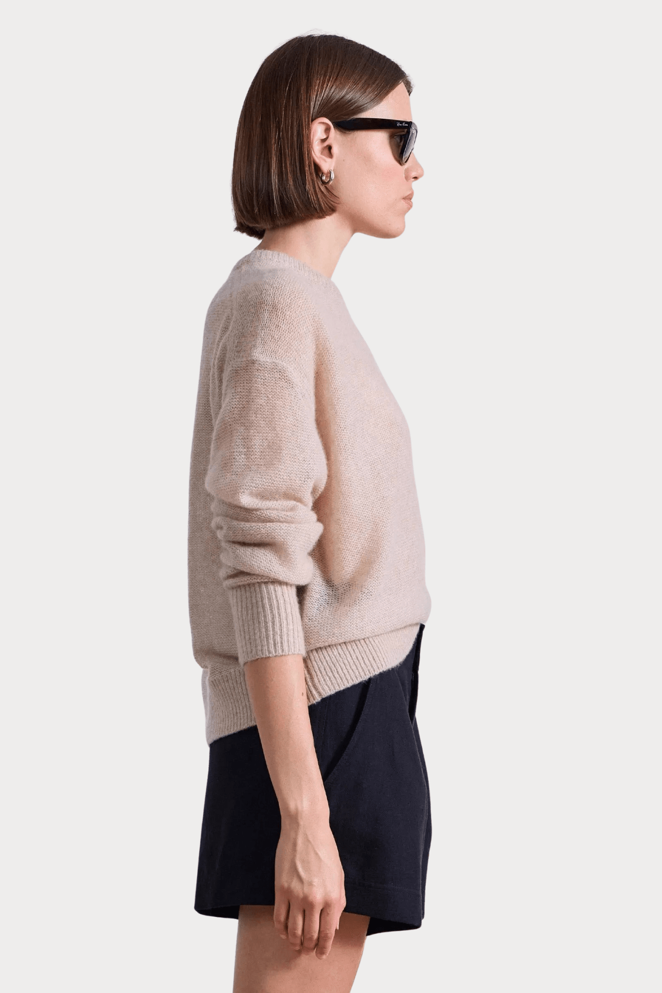 Apiece Apart | Softest Tissue Weight Sweater In Sand - SHOP YUCCA Sweater APIECE APART - YUCCA, Yucca store Denver, women’s clothing boutique near me, boutiques Denver, boutiques near me, women’s high quality knitwear.