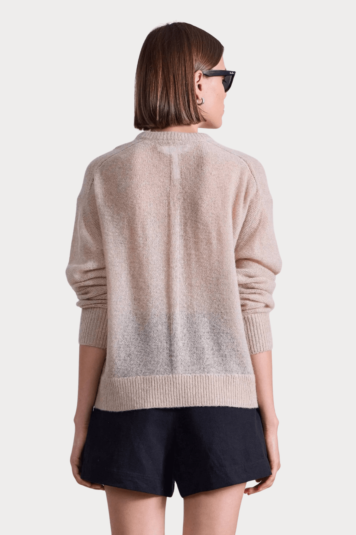 Apiece Apart | Softest Tissue Weight Sweater In Sand - SHOP YUCCA Sweater APIECE APART - YUCCA, Yucca store Denver, women’s clothing boutique near me, boutiques Denver, boutiques near me, women’s high quality knitwear.