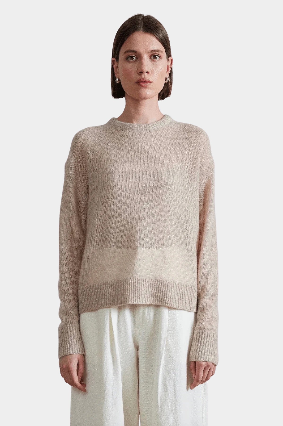 Apiece Apart - Softest Tissue Weight Sweater - Sand - YUCCA, Yucca store Denver, women’s clothing boutique near me.