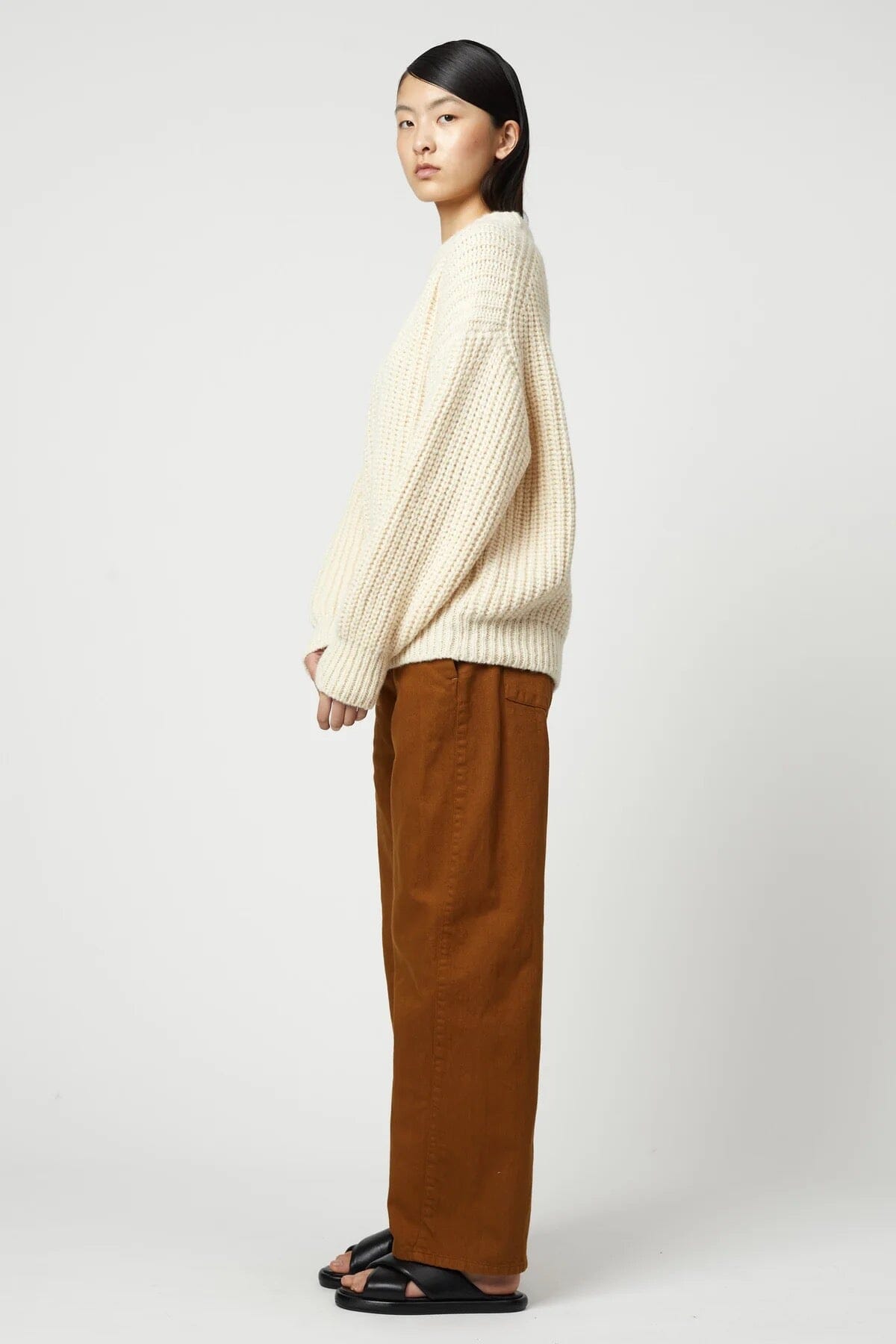 Atelier Delphine | Alpaca Rib Sweater In Cream - SHOP YUCCA Sweater ATELIER DELPHINE - YUCCA 