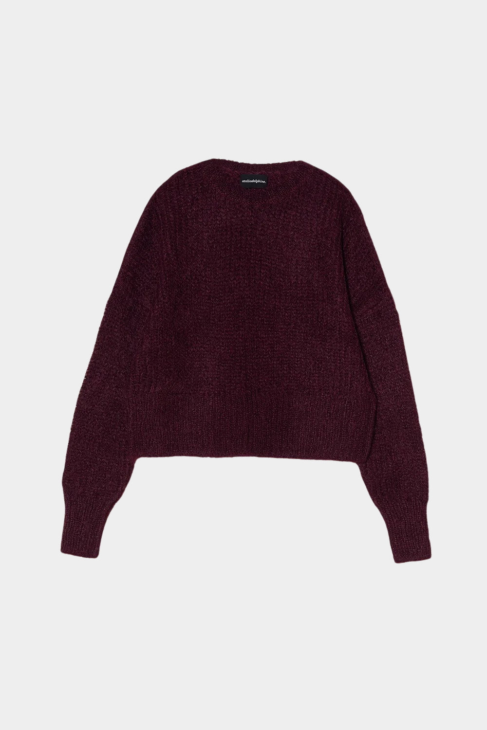 Atelier Delphine Bailey Alpaca Sweater Deep Orchid front product view at YUCCA Denver
