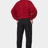 Atelier Delphine - Balloon Sleeve Sweater - Burgundy - Sweater - YUCCA,  boutiques near me, women’s quality knitwear.