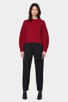 Atelier Delphine | Balloon Sleeve Sweater In Burgundy - SHOP YUCCA Sweater ATELIER DELPHINE - YUCCA 