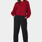 Atelier Delphine - Balloon Sleeve Sweater - Burgundy - Sweater - YUCCA,  boutiques near me, women’s quality knitwear.