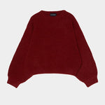 Atelier Delphine - Balloon Sleeve Sweater - Burgundy - Sweater - YUCCA,  boutiques near me, women’s quality knitwear.