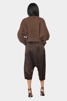 Atelier Delphine - Balloon Sleeve Sweater - Chocolate Brown - Sweaters & Knitwear - YUCCA, women's high quality sweaters.