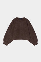 Atelier Delphine - Balloon Sleeve Sweater - Chocolate Brown - Sweaters & Knitwear - YUCCA, women's high quality sweaters.