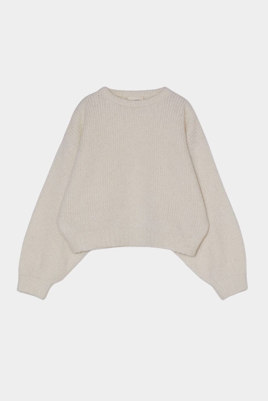 Atelier Delphine - Balloon Sleeve Sweater - Cream - Sweater - YUCCA, boutiques near me, women’s quality knitwear.