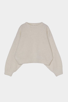Atelier Delphine - Balloon Sleeve Sweater - Cream - Sweater - YUCCA, boutiques near me, women’s quality knitwear.