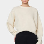 Atelier Delphine - Balloon Sleeve Sweater - Cream - Sweater - YUCCA, boutiques near me, women’s quality knitwear.