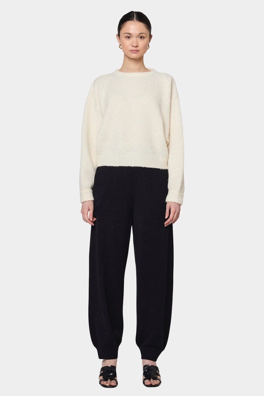 Atelier Delphine - Balloon Sleeve Sweater - Cream - Sweater - YUCCA, boutiques near me, women’s quality knitwear.