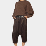 Atelier Delphine - Kiko Satin Pant - Espresso - Pants - YUCCA, best clothes for women, high end fashion for women, yucca.