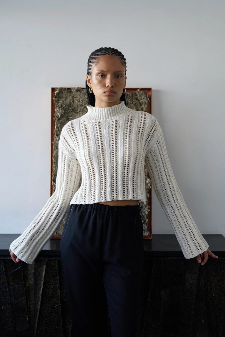 Atelier Delphine - Lousanne Top - Cream - Sweater - YUCCA, Yucca store Denver, women’s high quality knitwear.