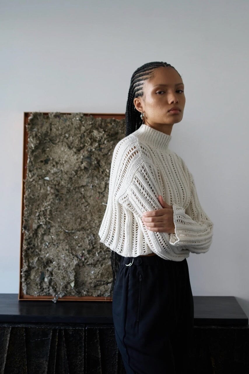 Atelier Delphine - Lousanne Top - Cream - Sweater - YUCCA, Yucca store Denver, women’s high quality knitwear.