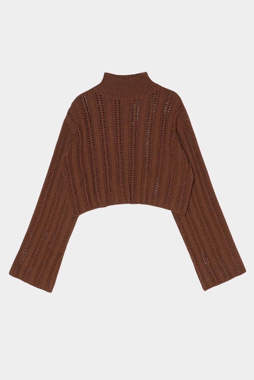 Atelier Delphine - Lousanne Top - Wood - Sweater - YUCCA, Yucca store Denver, women’s high quality knitwear.