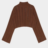 Atelier Delphine - Lousanne Top - Wood - Sweater - YUCCA, Yucca store Denver, women’s high quality knitwear.