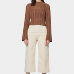 Atelier Delphine - Lousanne Top - Wood - Sweater - YUCCA, Yucca store Denver, women’s high quality knitwear.