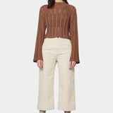 Atelier Delphine - Lousanne Top - Wood - Sweater - YUCCA, Yucca store Denver, women’s high quality knitwear.