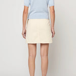 Atelier Delphine Mari knit top pastel blue back view showing compact fit and rib hem