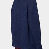 Atelier Delphine Vasilisa Turtleneck Sweater Navy side and turtleneck detail