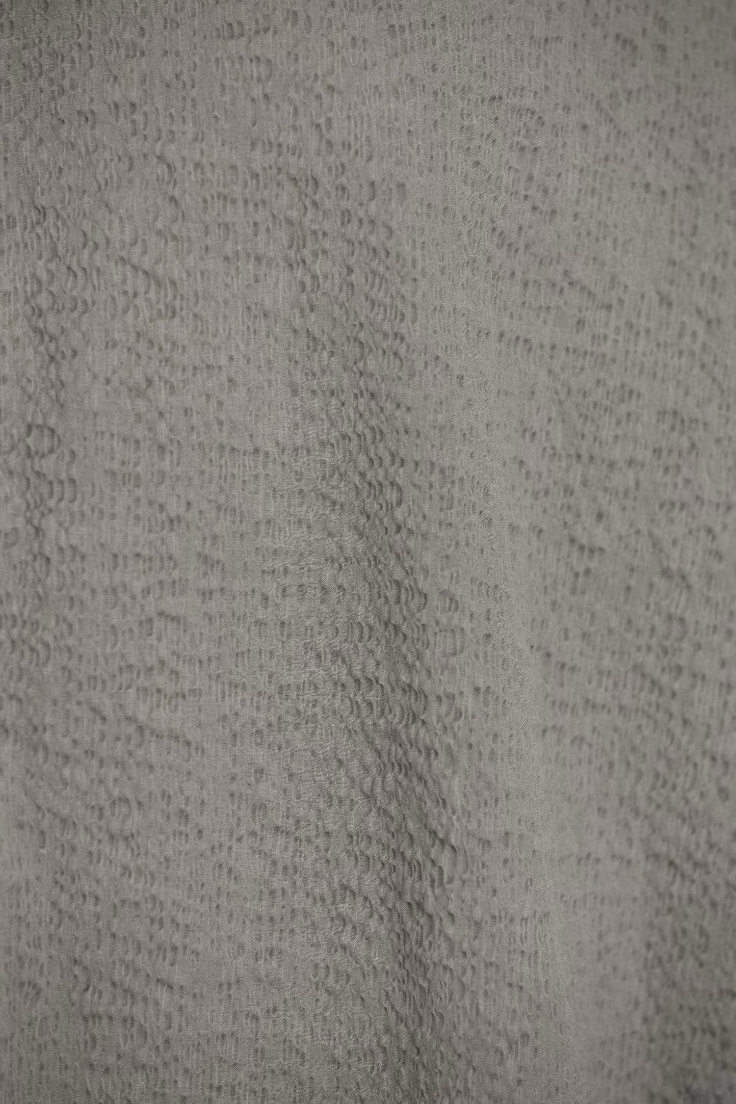 Black Crane boxed top p grey japanese cotton fabric texture ripple weave detail