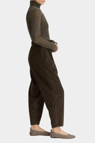 Black Crane | Carpenter Pants In Dark Forest - SHOP YUCCA Pants BLACK CRANE - YUCCA Artistic clothing for women, boutique near me, boutique stores near me, capsule wardrobe, fashion for women over 50