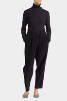 Black Crane | Carpenter Pants In Dark Navy - SHOP YUCCA Pants BLACK CRANE - YUCCA Artistic clothing for women, boutique near me, boutique stores near me, capsule wardrobe, fashion for women over 50.