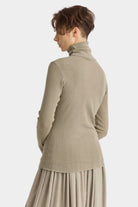 Black Crane | Double Mesh Turtleneck In Limestone - SHOP YUCCA Shirts & Tops BLACK CRANE - YUCCA 