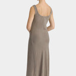 Black Crane - Maxi Dress - Slate - Dresses - YUCCA, artistic clothing for women, women’s elevated basics, shop local Denver.