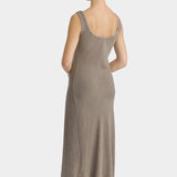 Black Crane - Maxi Dress - Slate - Dresses - YUCCA, artistic clothing for women, women’s elevated basics, shop local Denver.