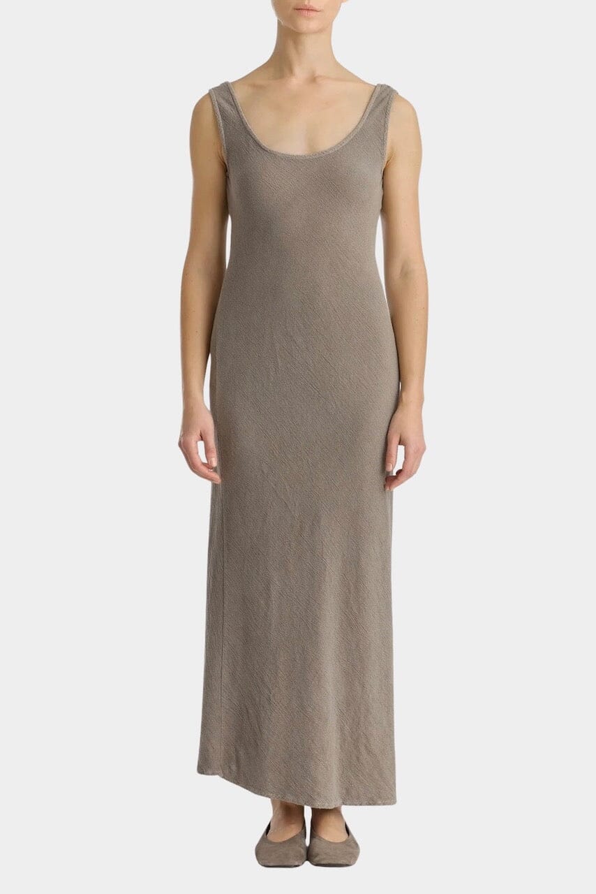 Black Crane - Maxi Dress - Slate - Dresses - YUCCA, artistic clothing for women, women’s elevated basics, shop local Denver.