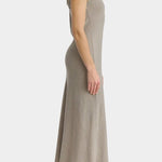Black Crane - Maxi Dress - Slate - Dresses - YUCCA, artistic clothing for women, women’s elevated basics, shop local Denver.