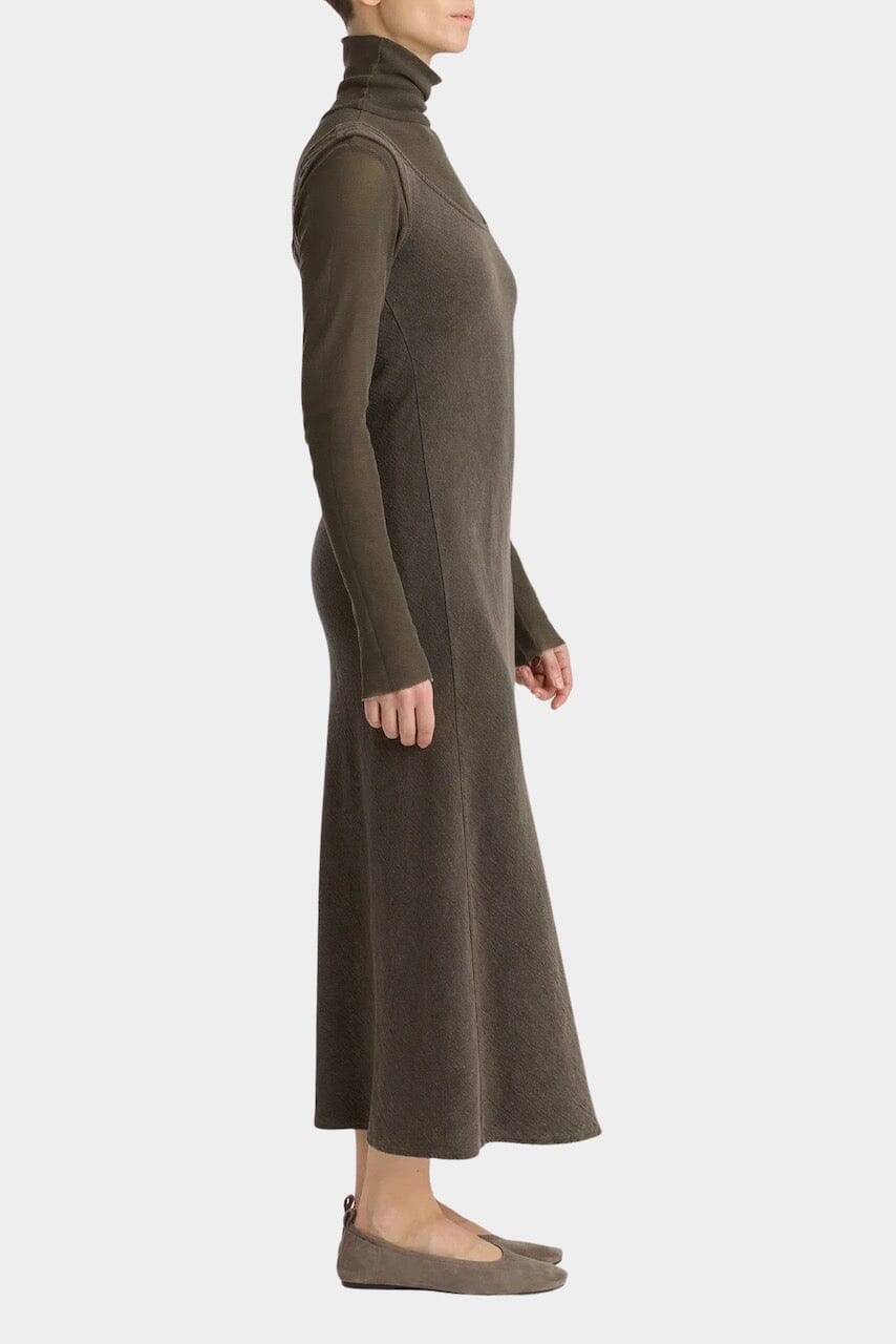 Black Crane - Maxi Dress - Slate - Dresses - YUCCA, artistic clothing for women, women’s elevated basics, shop local Denver.