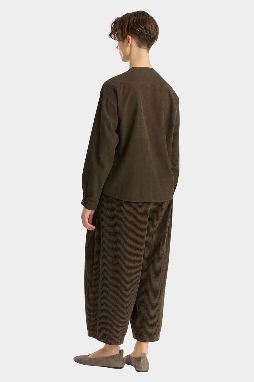 Black Crane - Nehru Shirt - Dark Forest - Shirts & Tops - YUCCA, Yucca store Denver, women’s high quality tops.