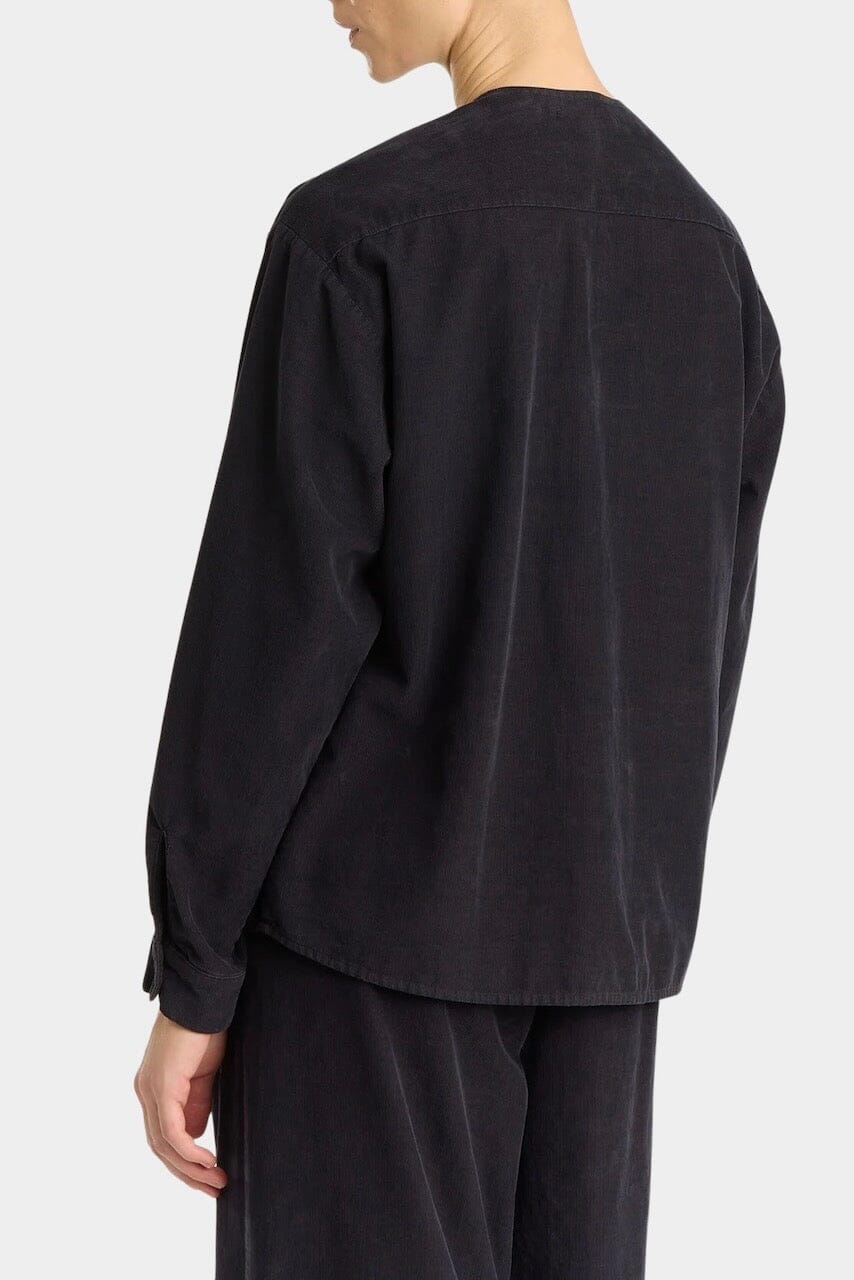 Black Crane - Nehru Shirt - Dark Navy - Shirts & Tops - YUCCA, boutiques near me, high quality capsule wardrobe.