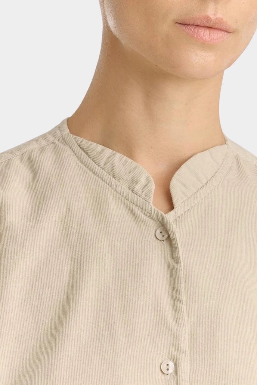 Black Crane - Nehru Shirt - Ivory - Shirts & Tops - YUCCA, Yucca store Denver, women’s high quality tops.