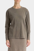 Black Crane | Regular Long Sleeve In Dark Stone - SHOP YUCCA Shirts & Tops BLACK CRANE - YUCCA 
