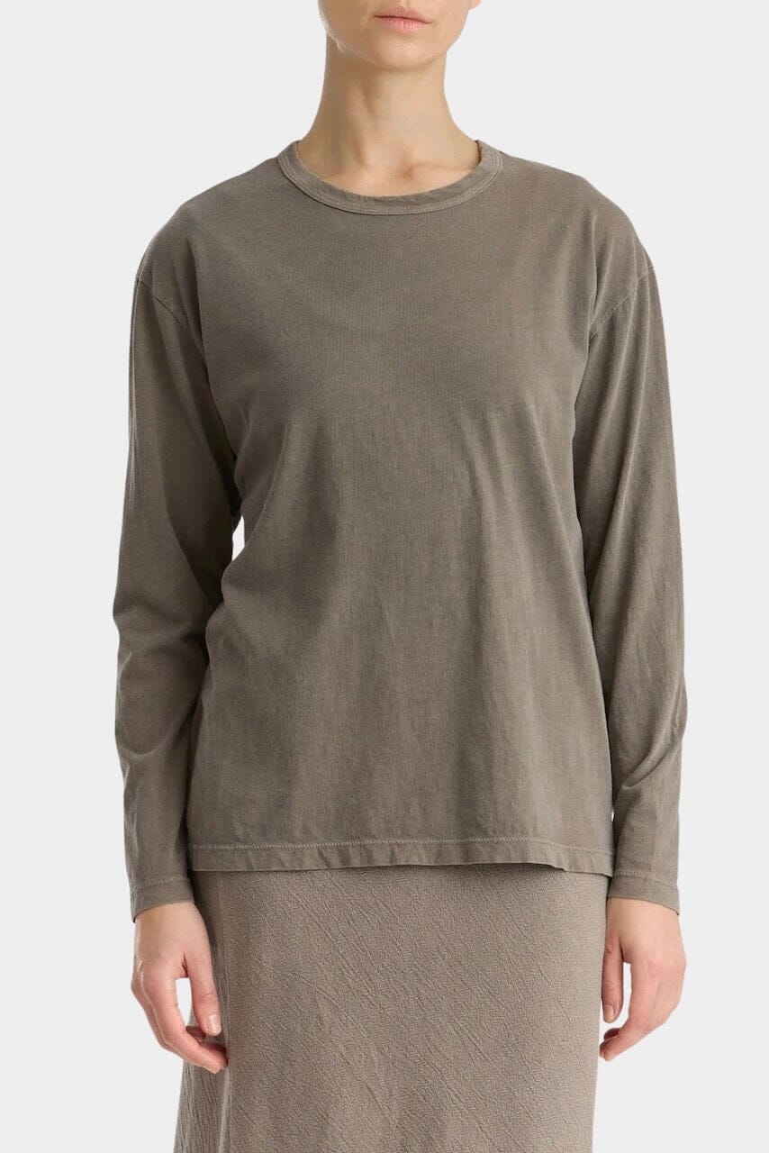 Black Crane | Regular Long Sleeve In Dark Stone - SHOP YUCCA Shirts & Tops BLACK CRANE - YUCCA 