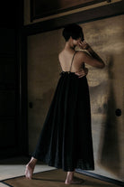 Black Crane | Ripple Finish Strap Dress In Black - SHOP YUCCA Dresses BLACK CRANE - YUCCA 