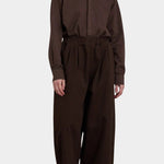 Black Crane Wide Pants Dk. Cacao full front view styled as a tonal set at YUCCA Denver