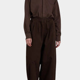 Black Crane Wide Pants Dk. Cacao full front view styled as a tonal set at YUCCA Denver