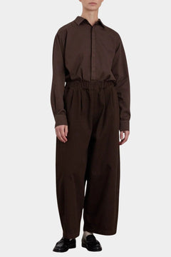 Black Crane Wide Pants Dk. Cacao full front view styled as a tonal set at YUCCA Denver